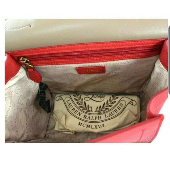 Ralph Lauren Red crossbody Millbrook Top Handbag - Picture 4 of 4